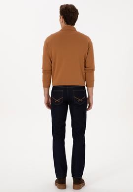 Erkek Koyu Mavi Straight Fit Jean Pantolon - 50310278131