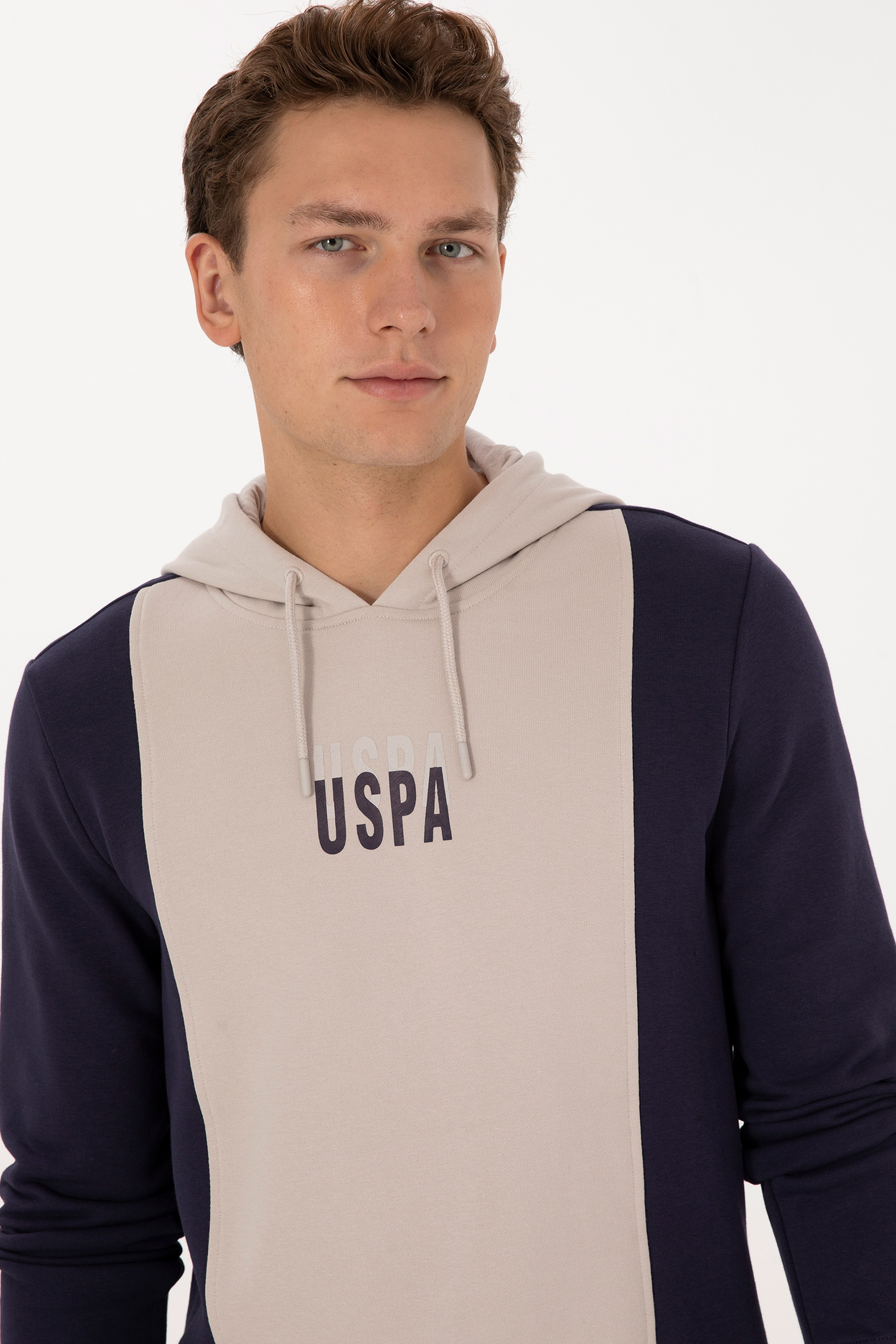 Erkek Regular Fit Kapüşonlu Mürdüm Sweatshirt - Image 2