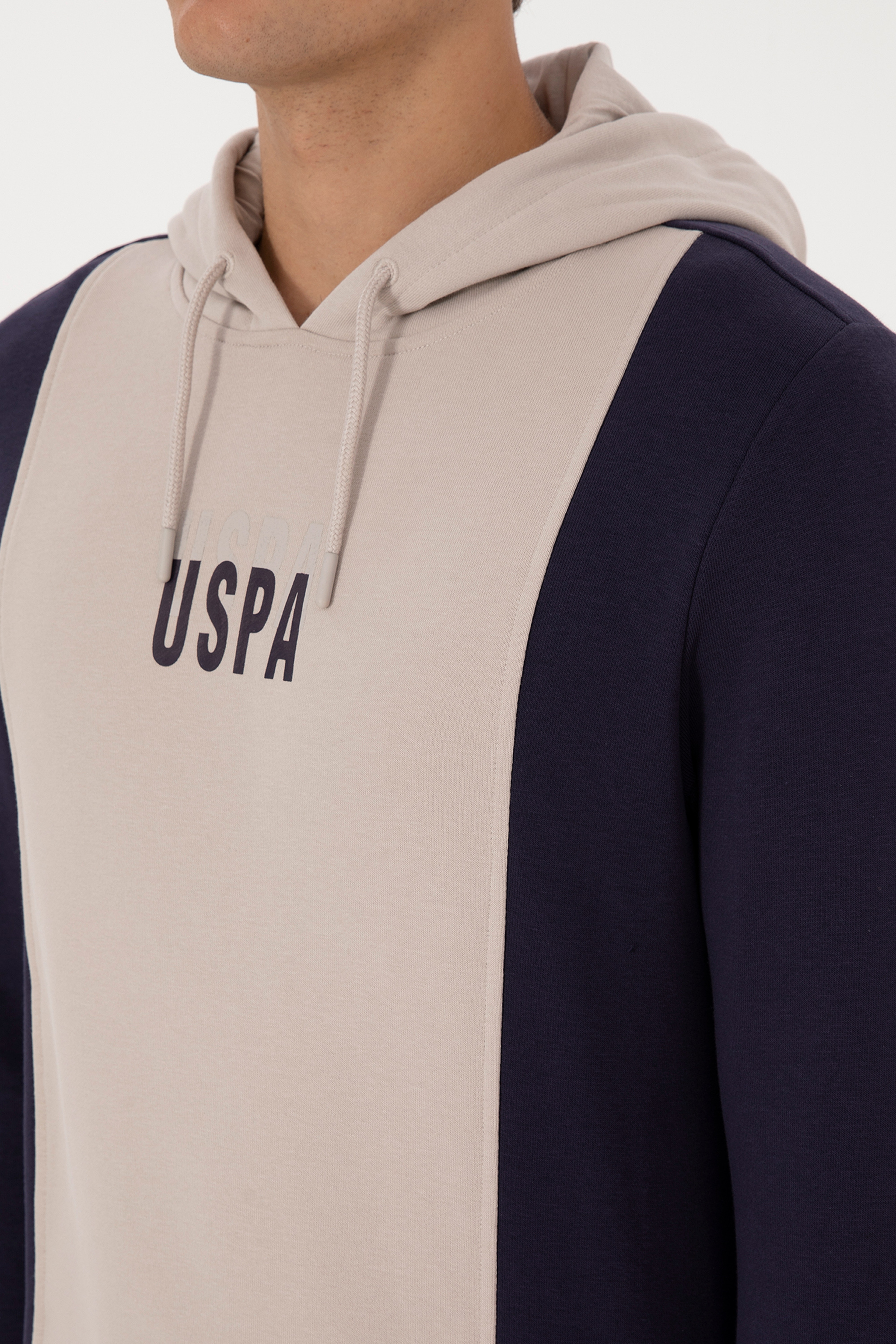 Erkek Regular Fit Kapüşonlu Mürdüm Sweatshirt - Image 7