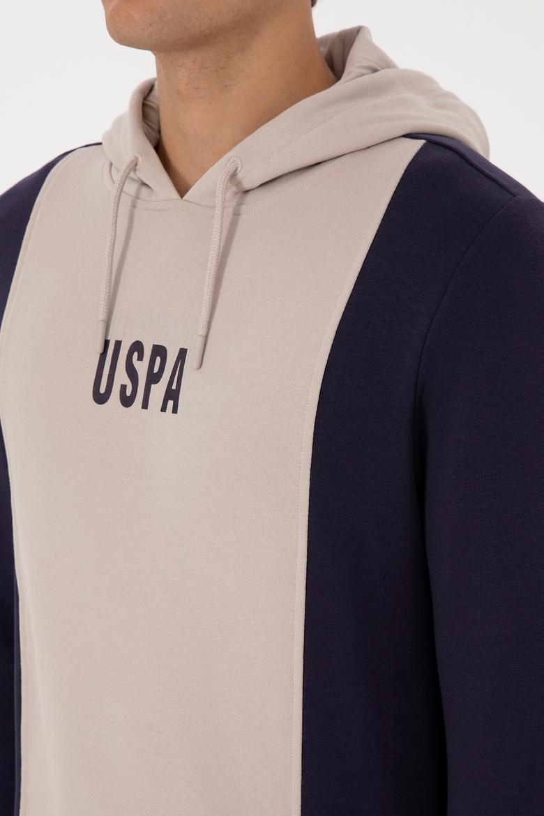 Erkek Regular Fit Kapüşonlu Mürdüm Sweatshirt - 50316365019