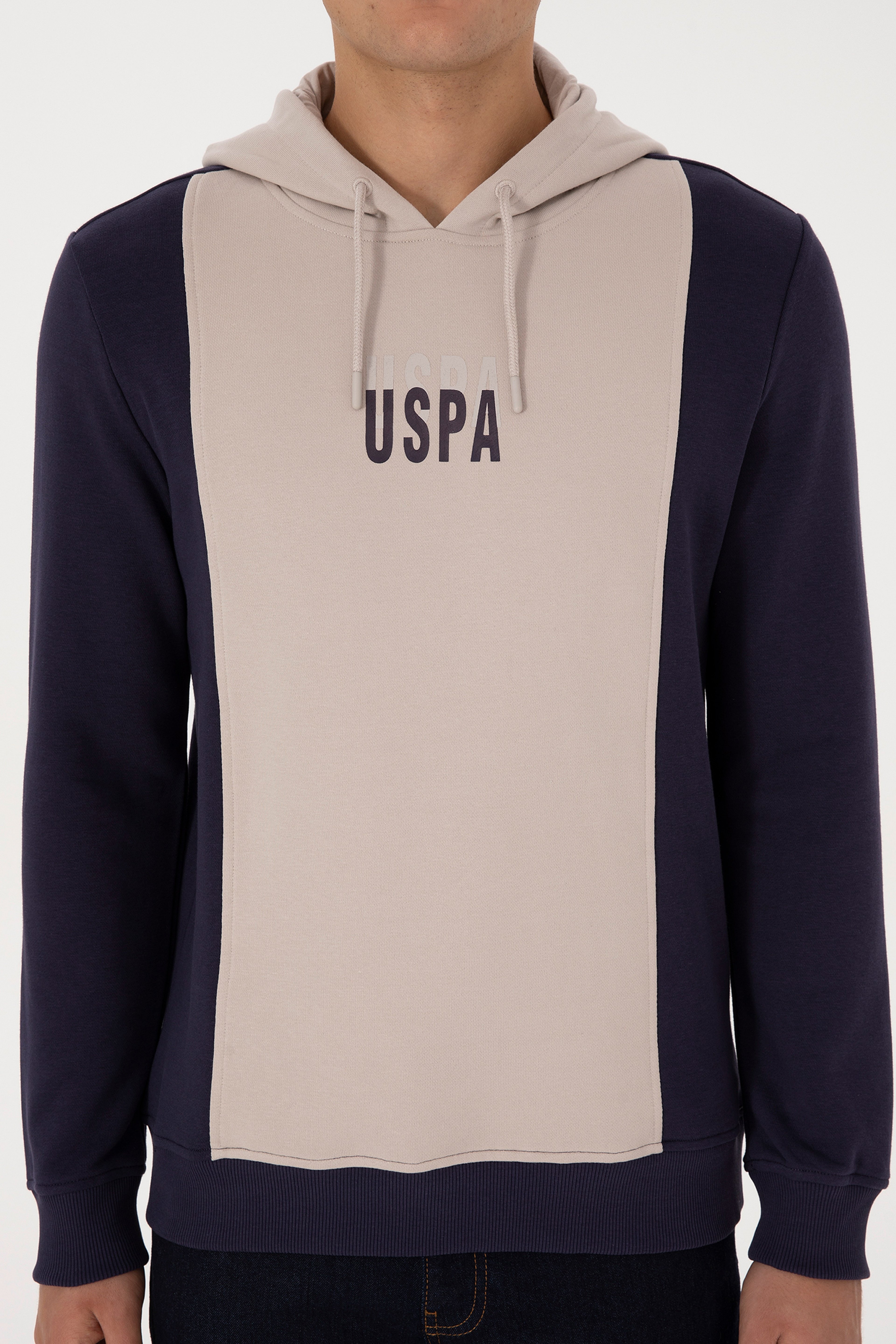 Erkek Regular Fit Kapüşonlu Mürdüm Sweatshirt - Image 6