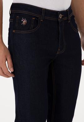 Erkek Koyu Mavi Straight Fit Jean Pantolon - 50310278131