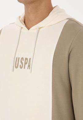 Erkek Regular Fit Kapüşonlu Açık Haki Sweatshirt - 50316365001