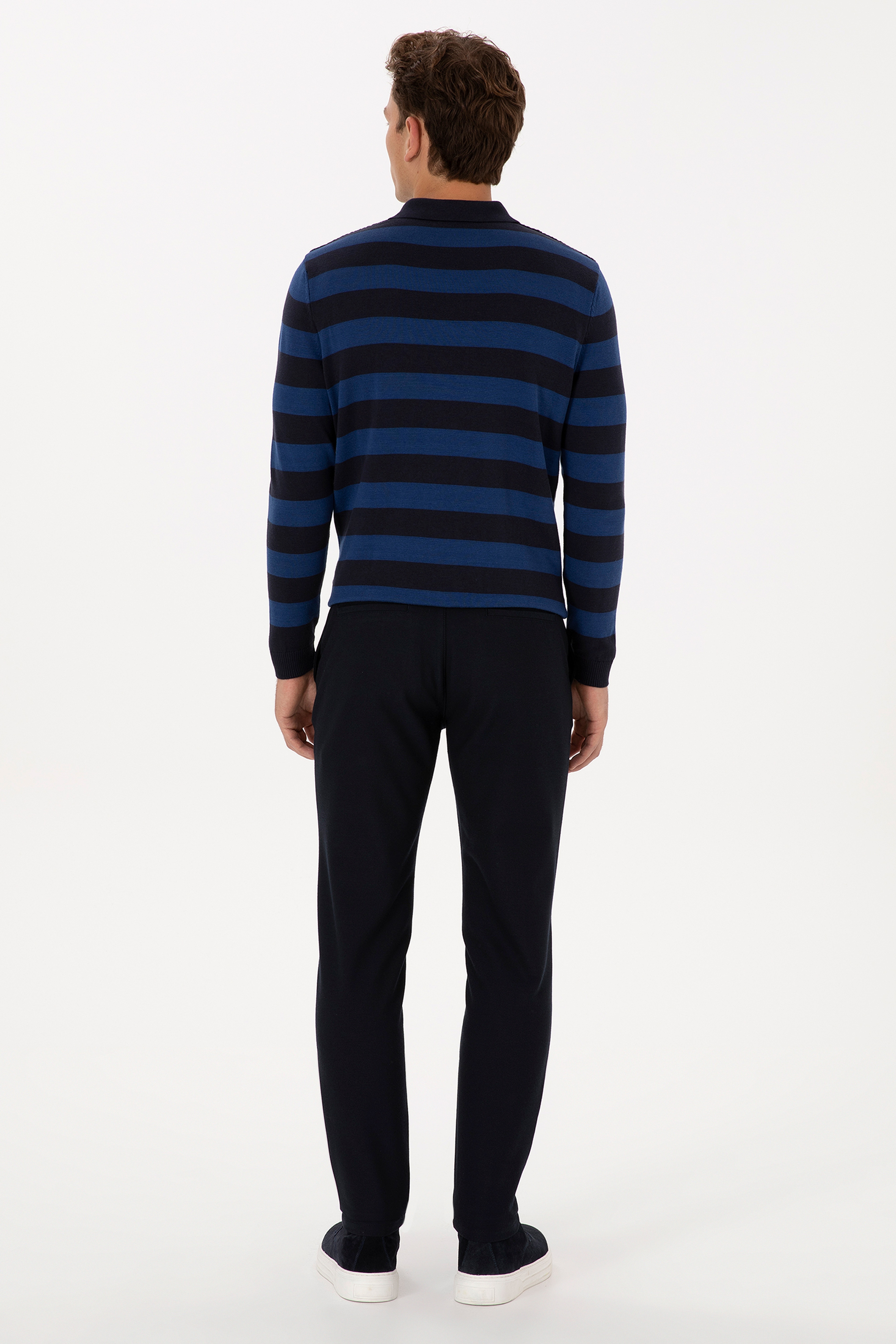 Erkek Lacivert Jogger Fit Kanvas / Chino Pantolon - Image 4