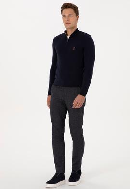 Erkek Lacivert Slim Fit Kanvas / Chino Pantolon - 50309907127