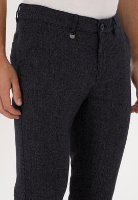 Erkek Lacivert Slim Fit Kanvas / Chino Pantolon - 50309907127