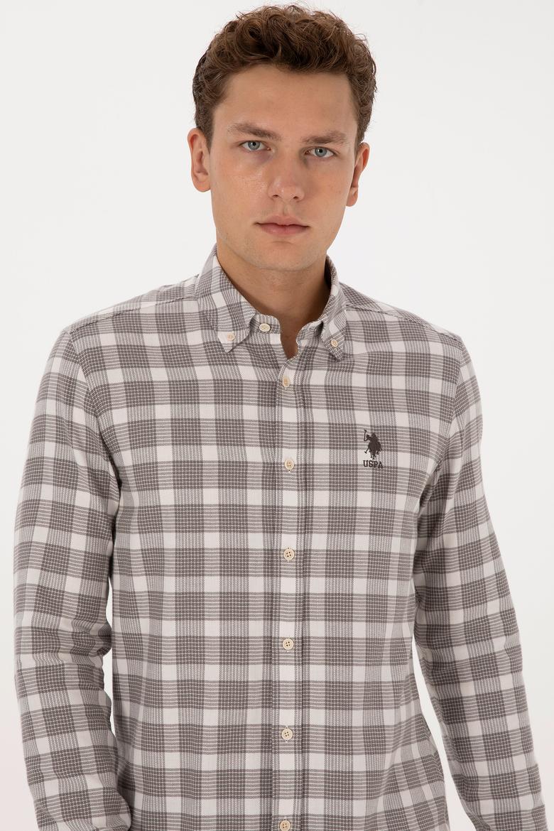 Erkek Vizon Uzun Kollu Gömlek - 50308532044