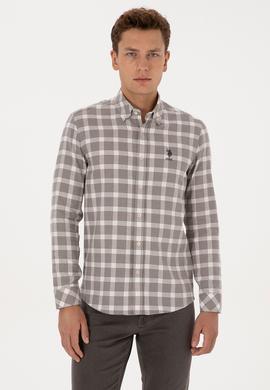 Erkek Vizon Uzun Kollu Gömlek - 50308532044