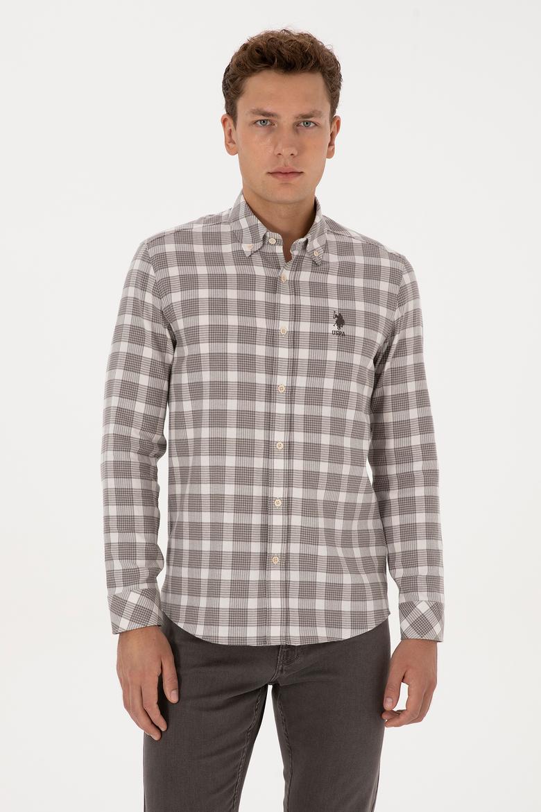 Erkek Vizon Uzun Kollu Gömlek