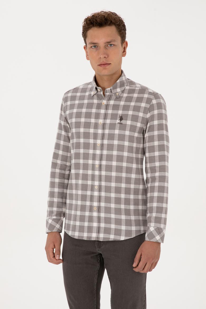 Erkek Vizon Uzun Kollu Gömlek - 50308532044