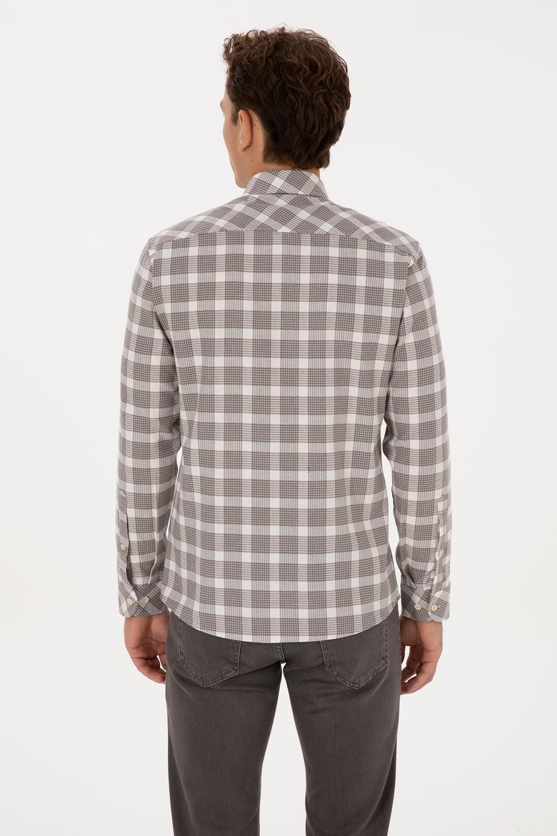 Erkek Vizon Uzun Kollu Gömlek - 50308532044