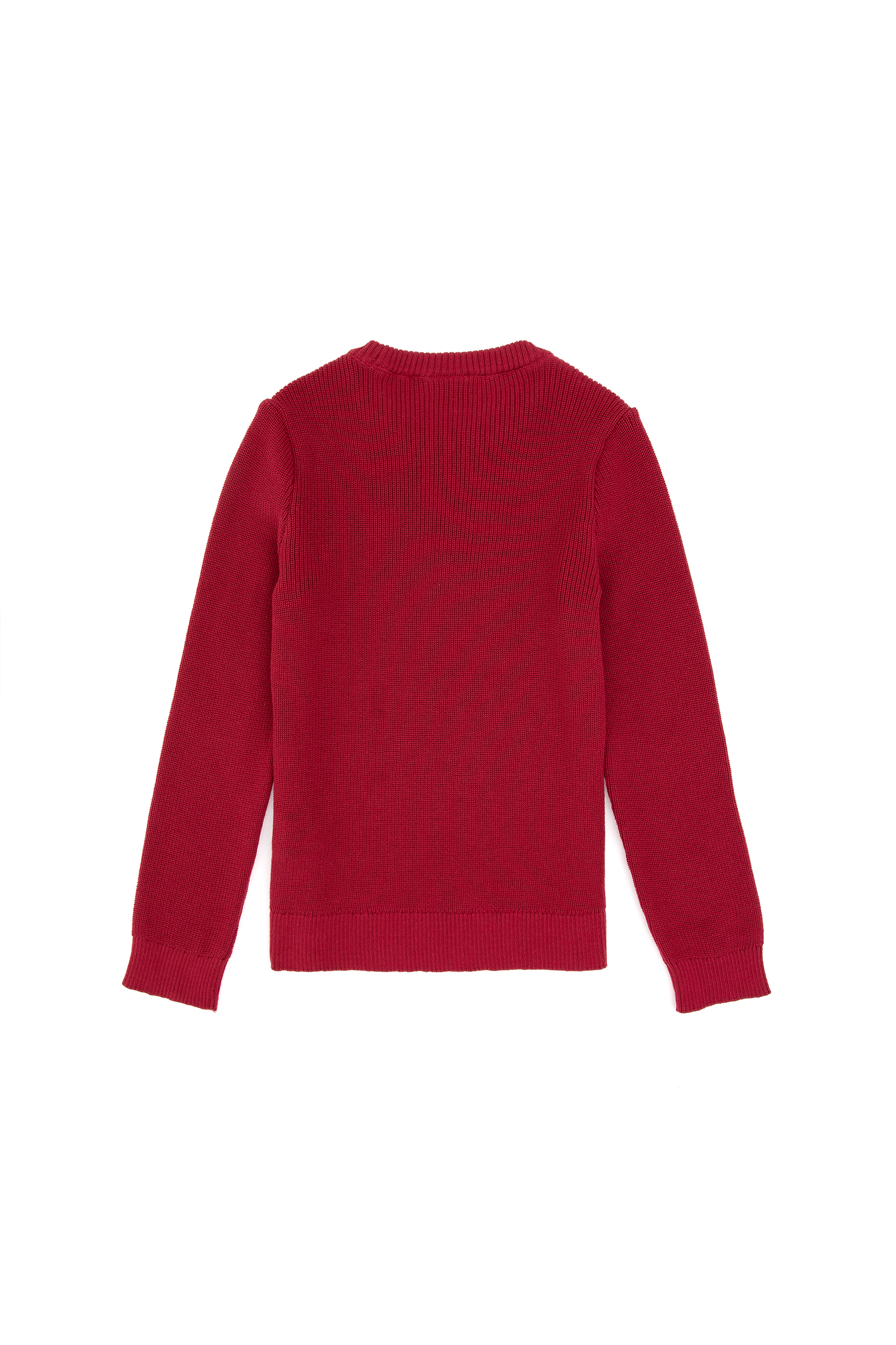 ژاکت بافتنی یقه گرد تمشکی اندامی دخترانه یو اس پولو | U.S. Polo Assn. - تصویر 4