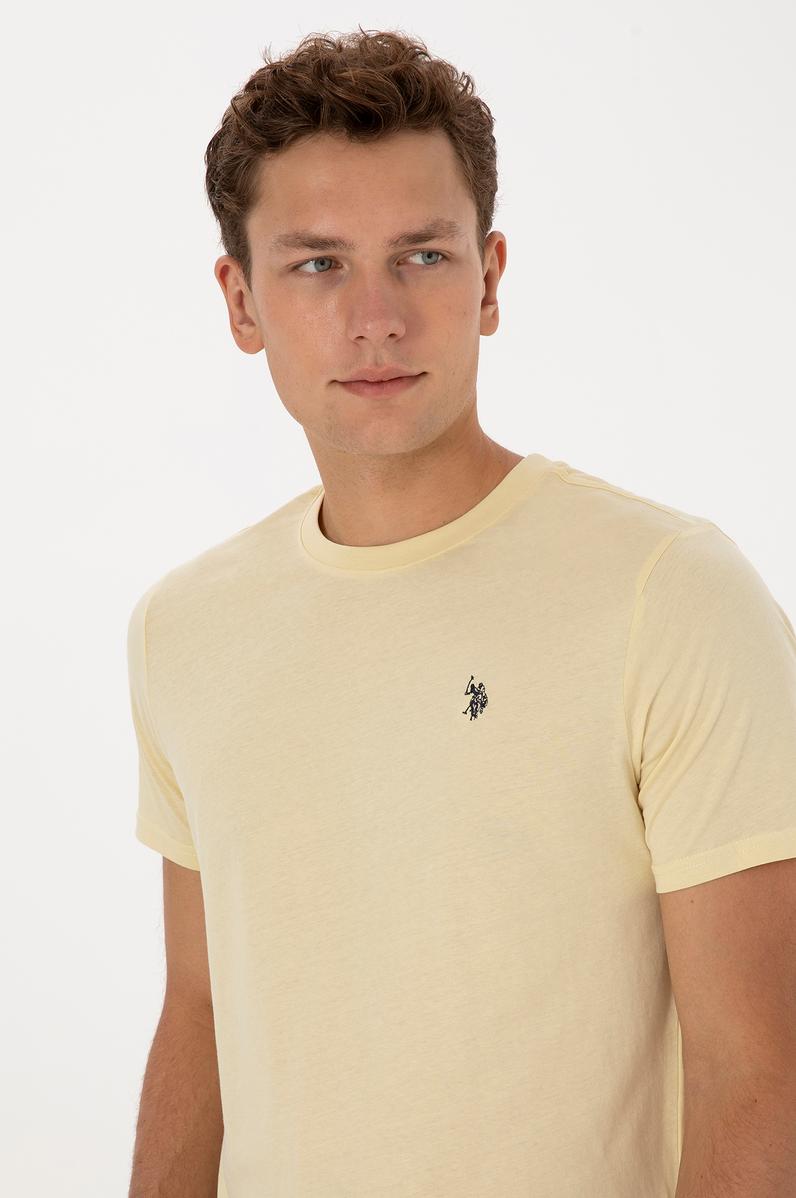 Erkek Açık Haki Basic Tişört