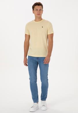 Erkek Açık Haki Basic Tişört - 50298015049