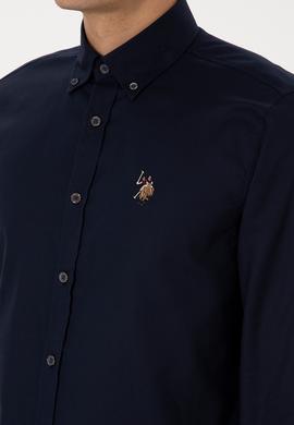 Erkek Lacivert Uzun Kollu Basic Gömlek - 50307676023