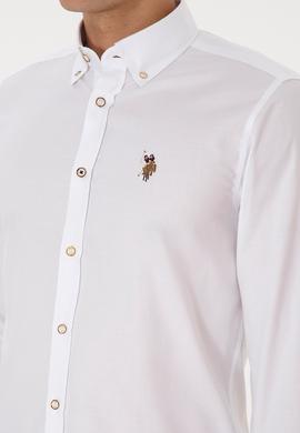 Erkek Beyaz Uzun Kollu Basic Gömlek - 50307659024