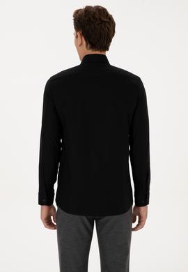 Erkek Siyah Uzun Kollu Basic Gömlek - 50307673032