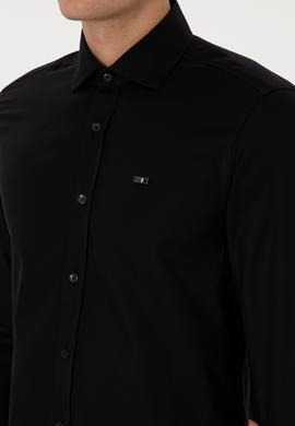 Erkek Siyah Uzun Kollu Basic Gömlek - 50307673032