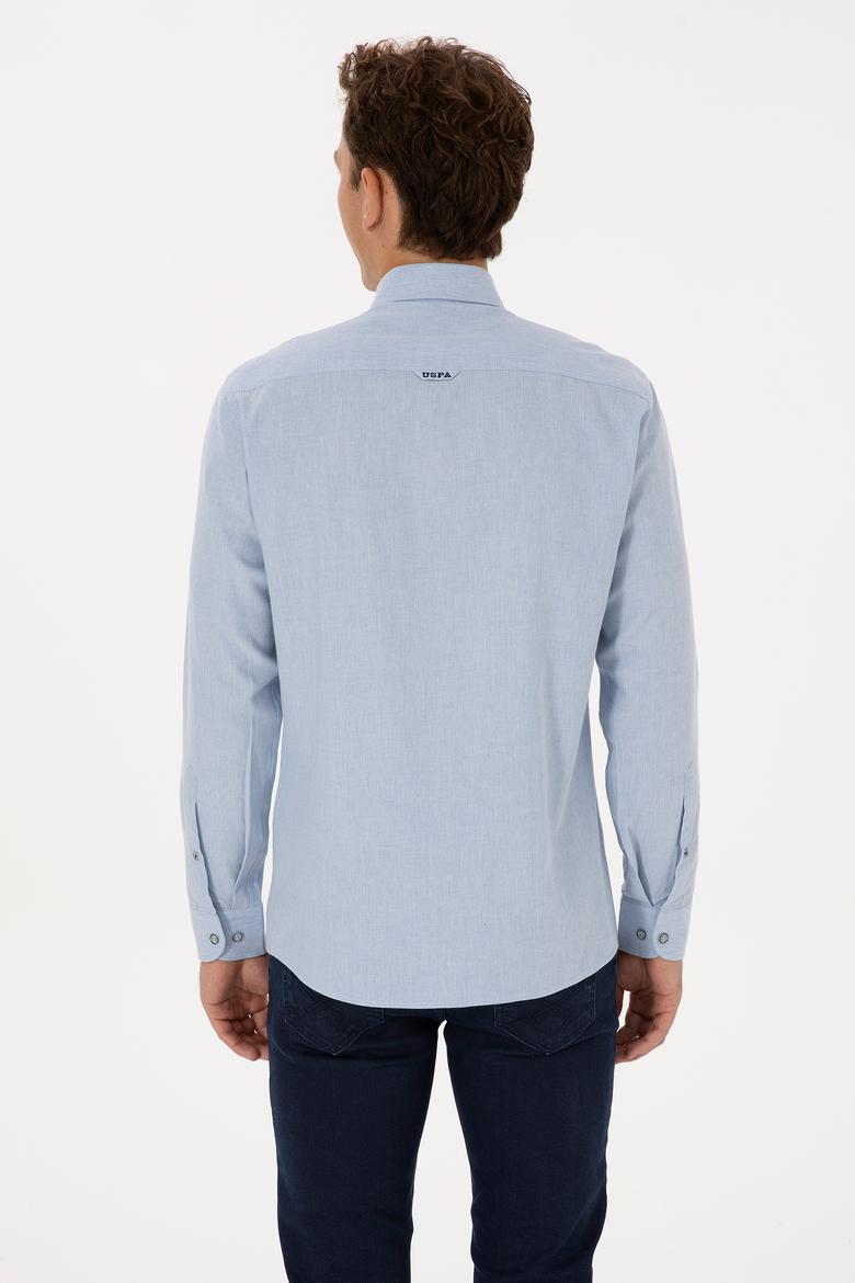 Erkek Açık Mavi Uzun Kollu Basic Gömlek - 50307686005