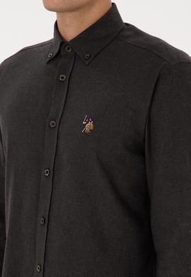 Erkek Siyah Uzun Kollu Basic Gömlek - 50307686071