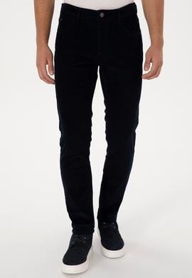 Erkek Lacivert Slim Fit Kanvas / Chino Pantolon - 50310150422