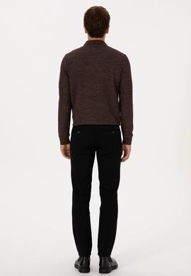 Erkek Siyah Slim Fit Kanvas / Chino Pantolon - 50308762198