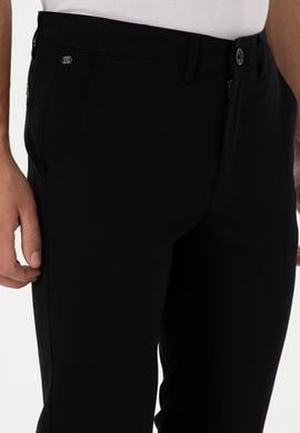 Erkek Siyah Slim Fit Kanvas / Chino Pantolon - 50308762198