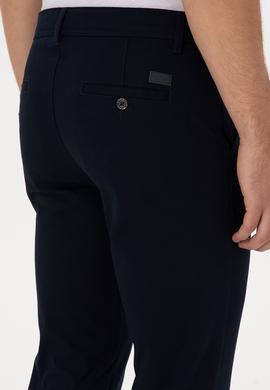 Erkek Lacivert Slim Fit Kanvas / Chino Pantolon - 50308762121
