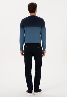 Erkek Lacivert Slim Fit Kanvas / Chino Pantolon - 50308762121