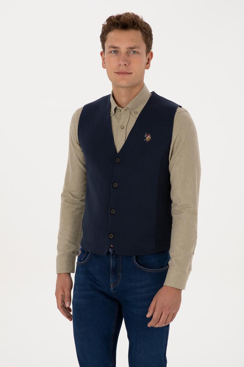 Erkek Lacivert Triko Hırka - 50308565008