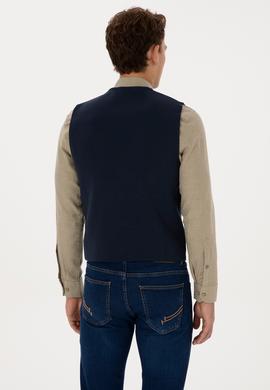 Erkek Lacivert Triko Hırka - 50308565008