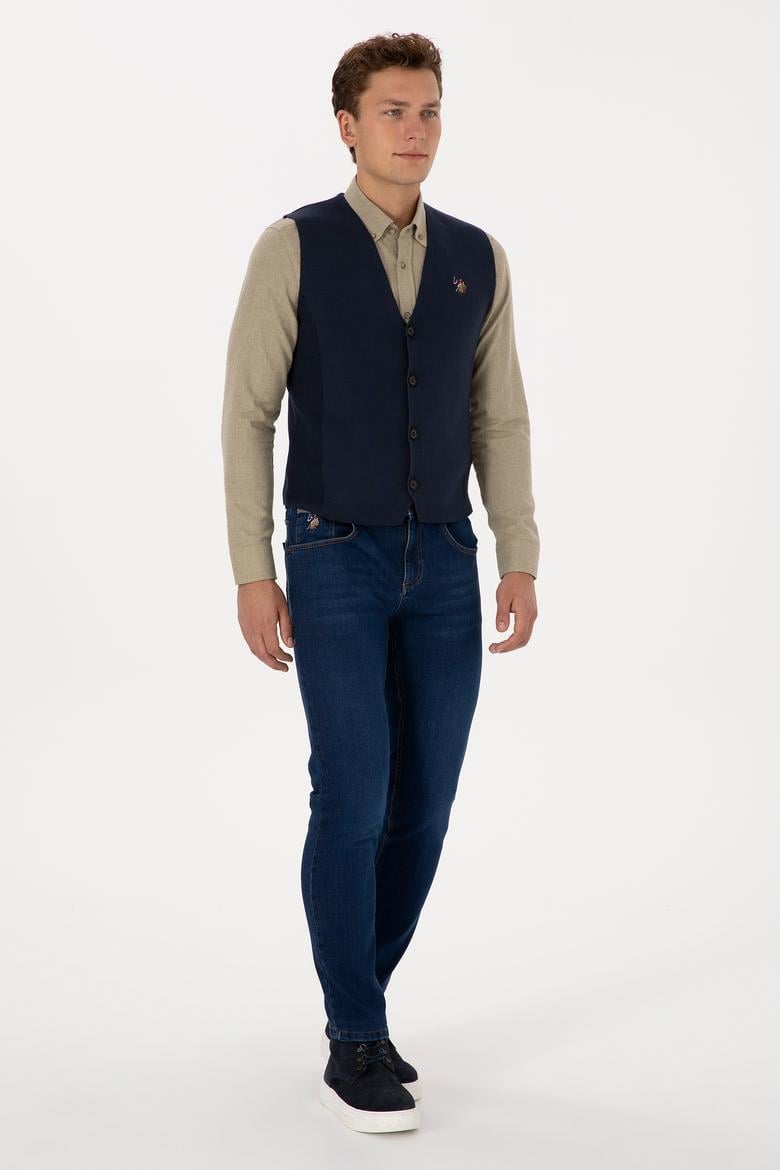 Erkek Lacivert Triko Hırka - 50308565008