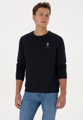 Erkek Regular Fit Bisiklet Yaka Lacivert Basic Sweatshirt - 50308103034