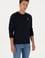 Erkek Regular Fit Bisiklet Yaka Lacivert Basic Sweatshirt