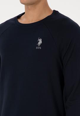 Erkek Regular Fit Bisiklet Yaka Lacivert Basic Sweatshirt - 50308103034