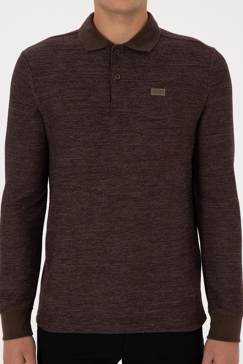 Erkek Kahverengi Basic Sweatshirt - 50307730038