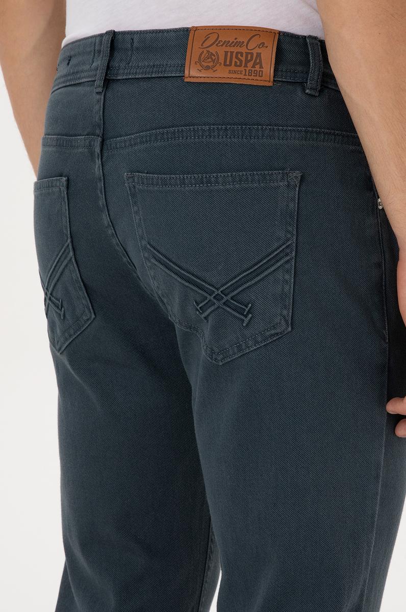 Erkek Turkuaz Straight Fit Jean Pantolon