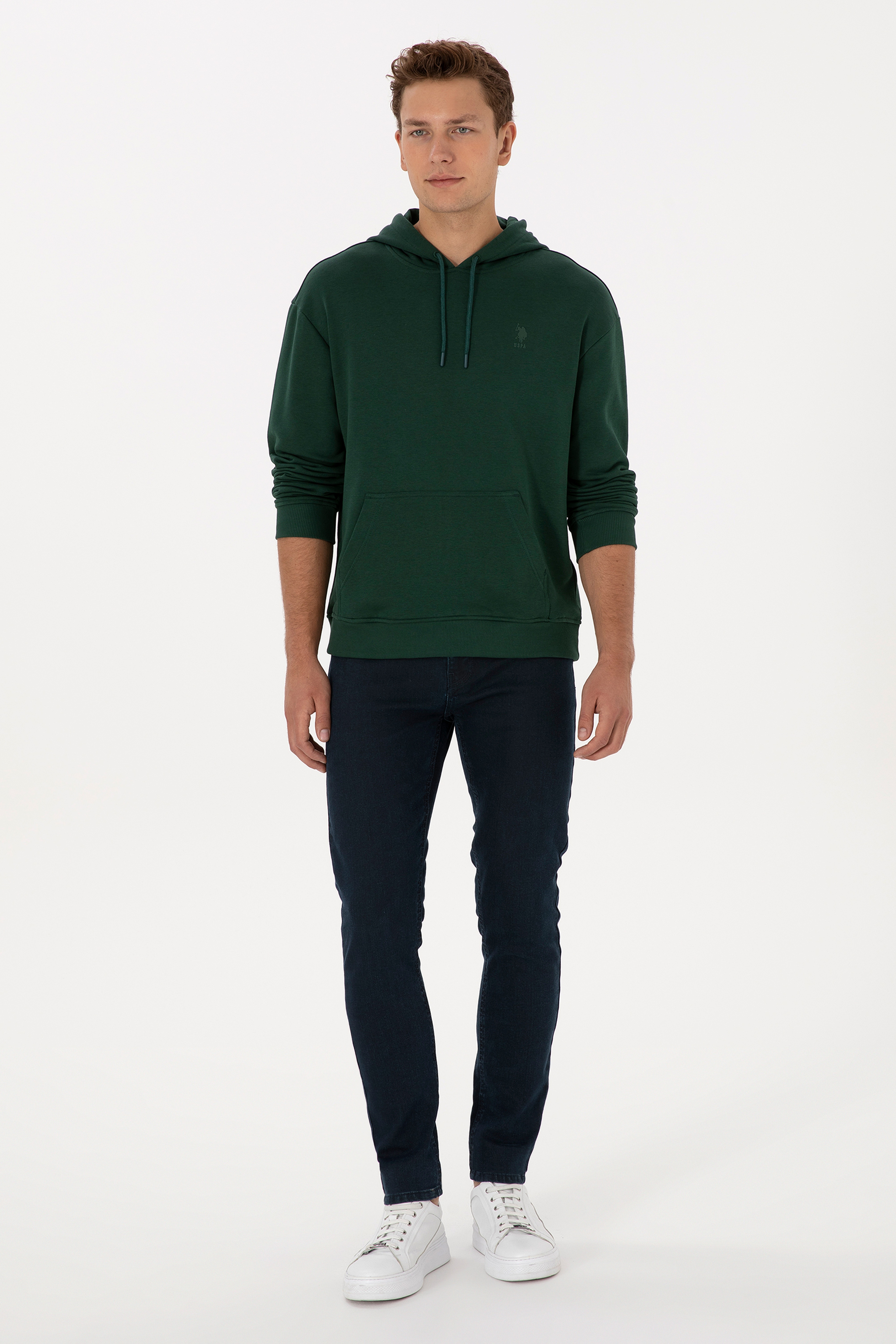 Erkek Koyu Mavi Slim Fit Jean Pantolon - Image 3