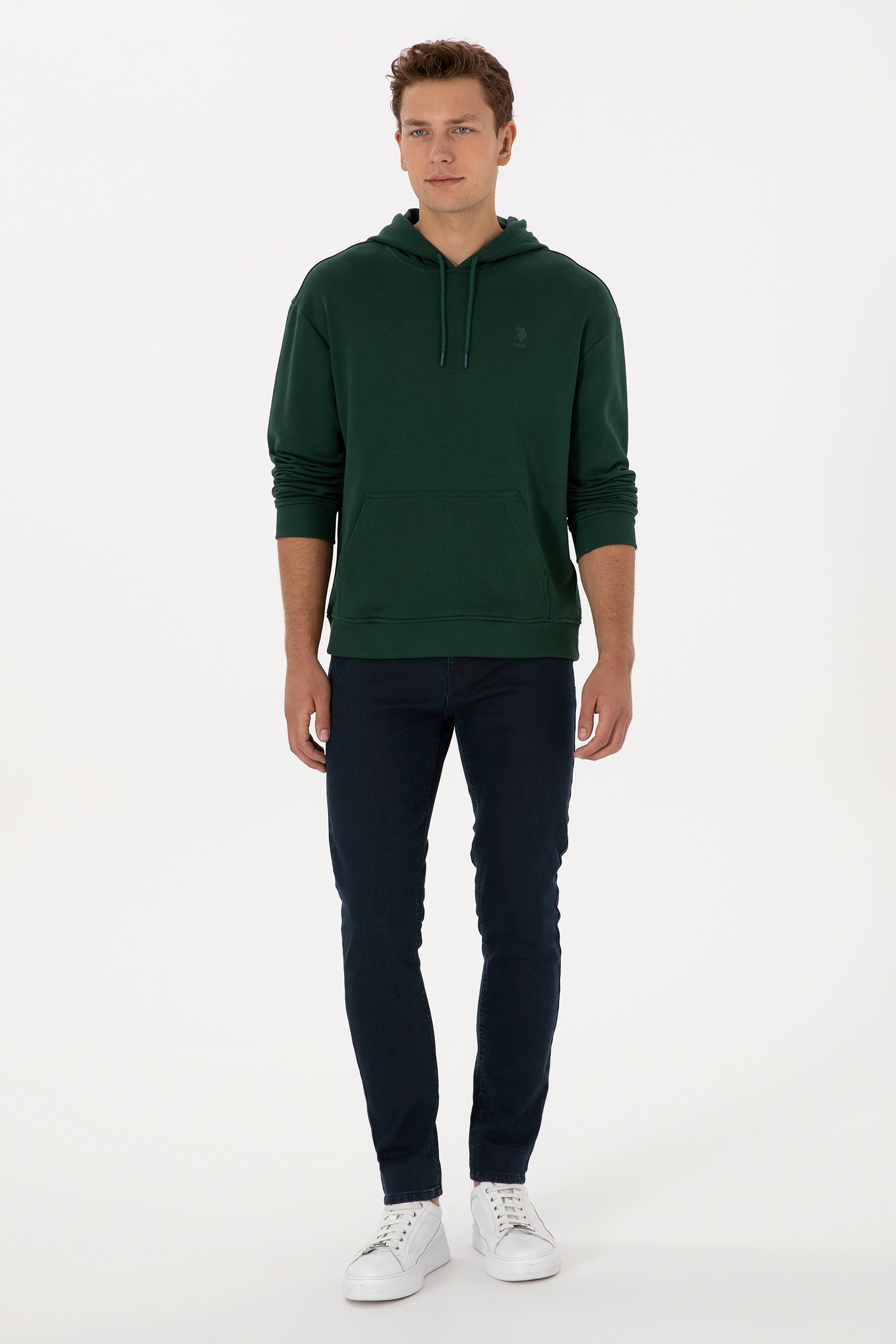 Erkek Koyu Mavi Slim Fit Jean Pantolon