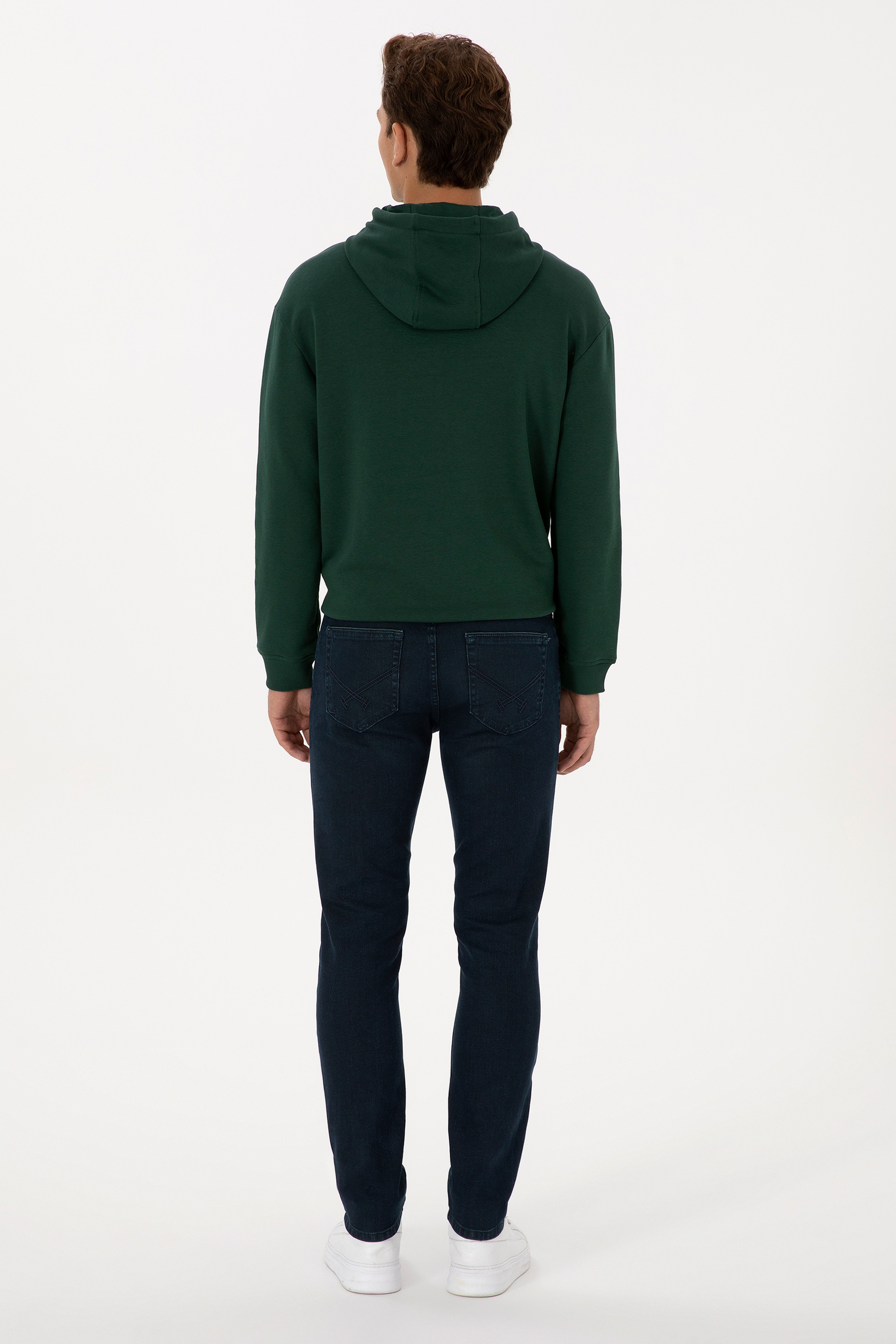 Erkek Koyu Mavi Slim Fit Jean Pantolon - Image 4