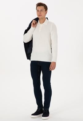 Erkek Koyu Mavi Slim Fit Jean Pantolon - 50310305016