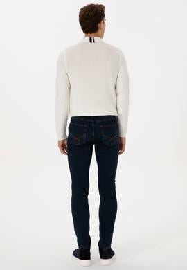 Erkek Koyu Mavi Slim Fit Jean Pantolon - 50310305016