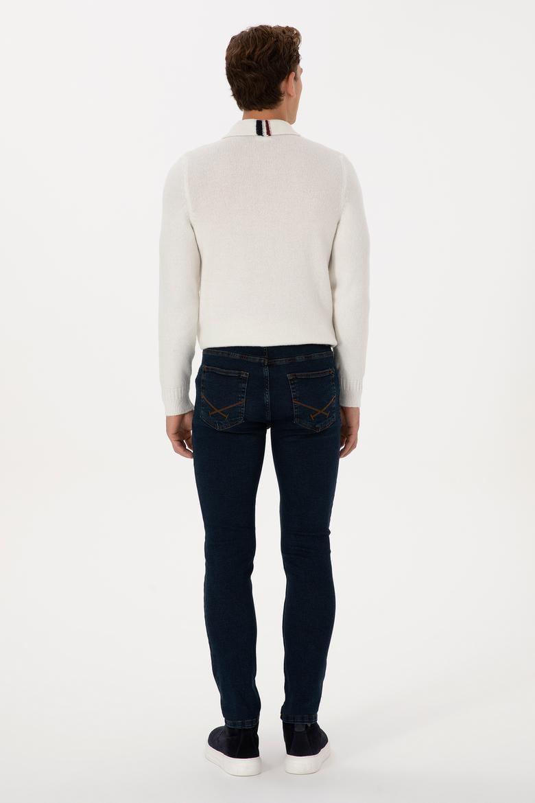 Erkek Koyu Mavi Slim Fit Jean Pantolon - 50310305016