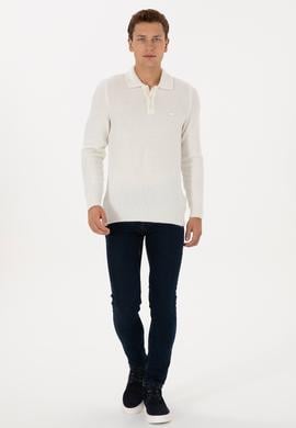 Erkek Koyu Mavi Slim Fit Jean Pantolon - 50310305016