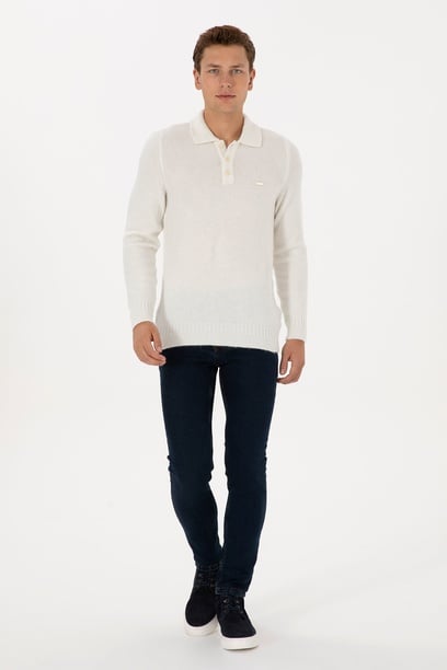 Erkek Koyu Mavi Slim Fit Jean Pantolon
