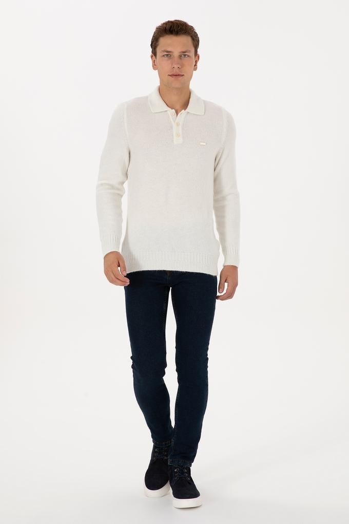 Erkek Koyu Mavi Slim Fit Jean Pantolon