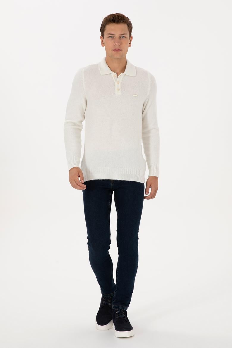 Erkek Koyu Mavi Slim Fit Jean Pantolon