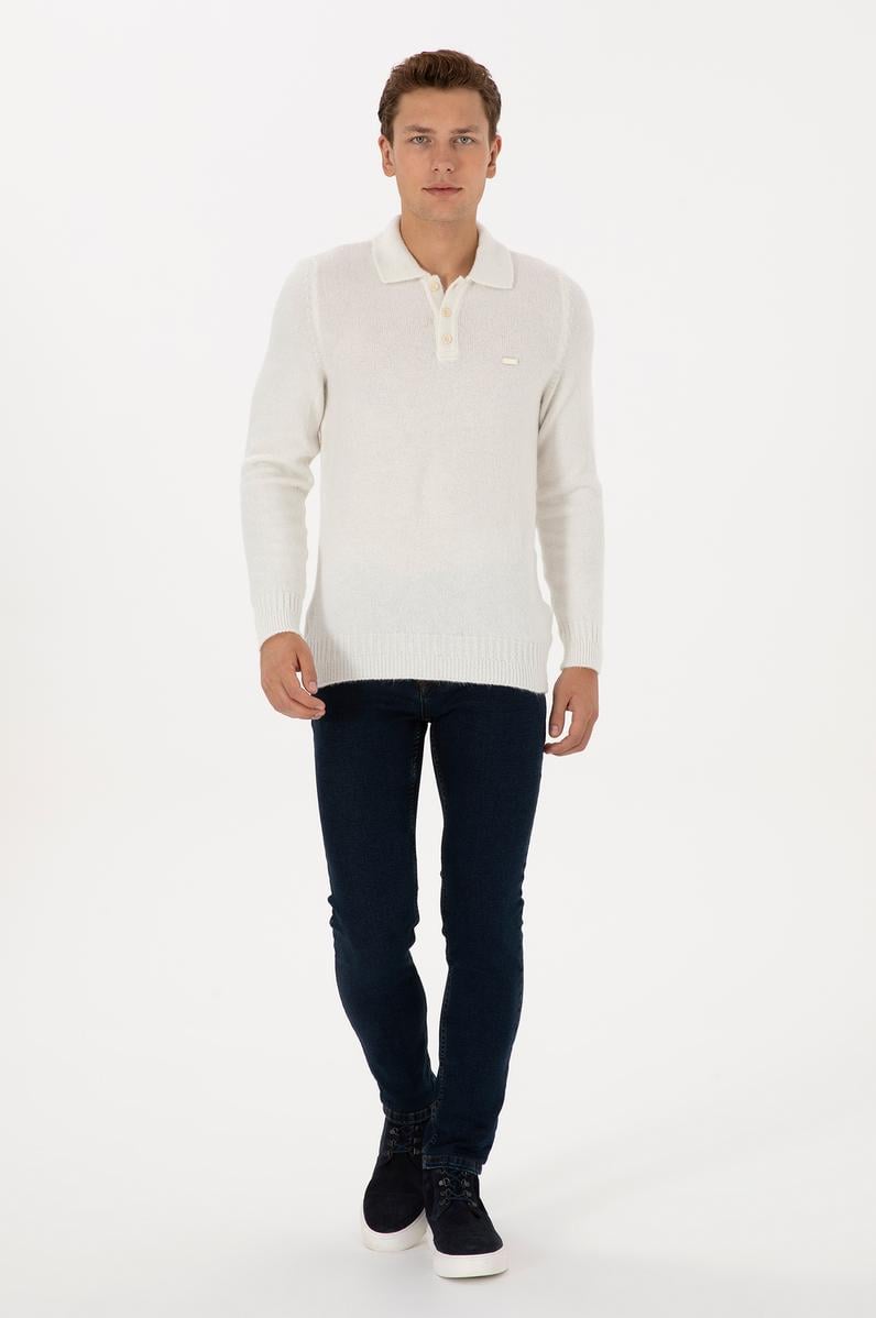 Erkek Koyu Mavi Slim Fit Jean Pantolon