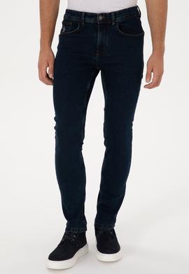 Erkek Koyu Mavi Slim Fit Jean Pantolon - 50310305016