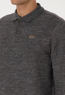 Erkek Gri Melanj Basic Sweatshirt - 50307730017